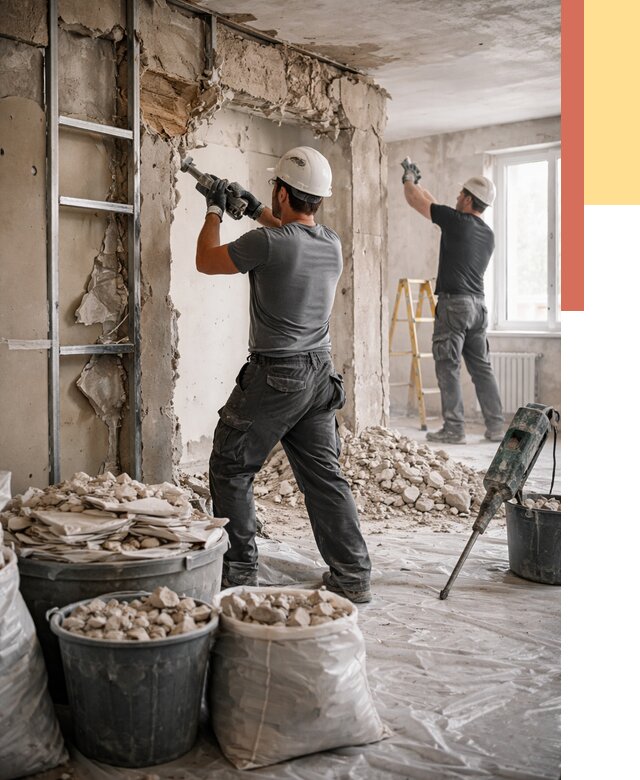 Демонтажные работы в чернушке от 2742 руб. — услуги и цена под ключ | ОТДЕЛОЧНИК-Чрш