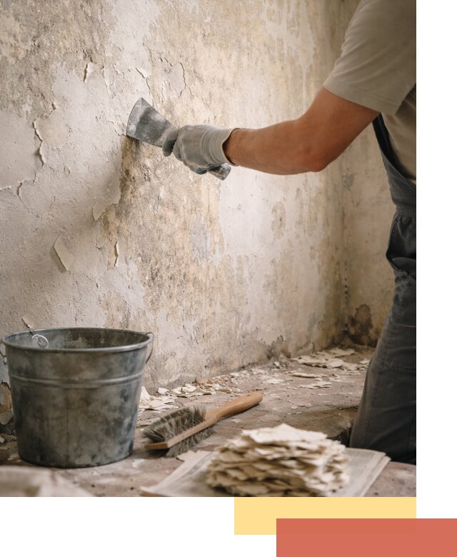 Удаление старой краски со стен в чернушке качественно и быстро