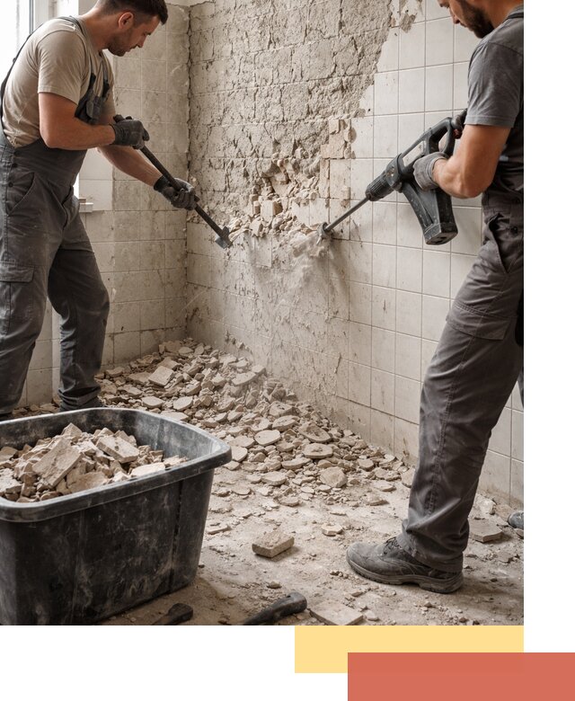 Демонтаж плитки со стен в чернушке быстро и аккуратно