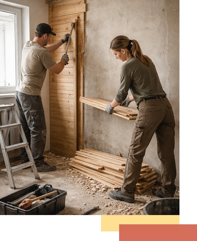 Демонтаж вагонки со стен в чернушке — профессиональный демонтаж