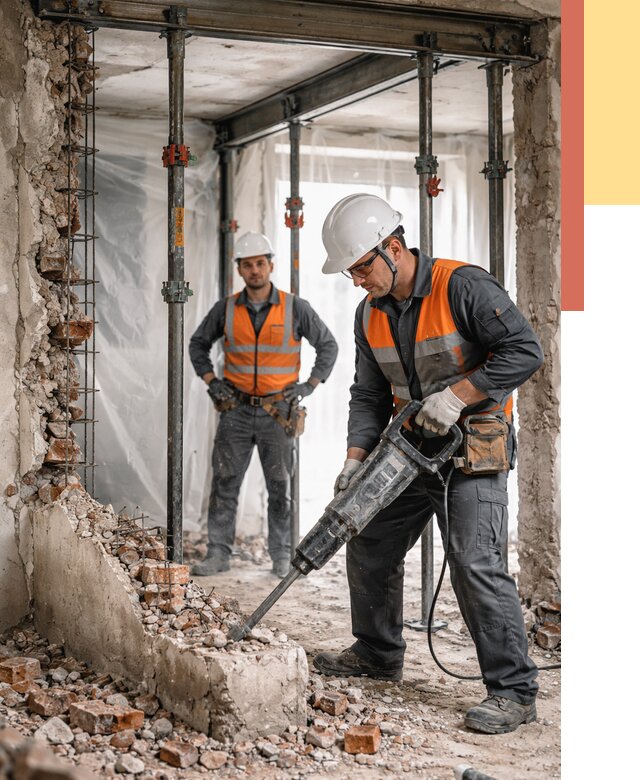 Снос несущих стен в чернушке от 10410 руб. — демонтаж несущей стены под ключ | ОТДЕЛОЧНИК-Чрш