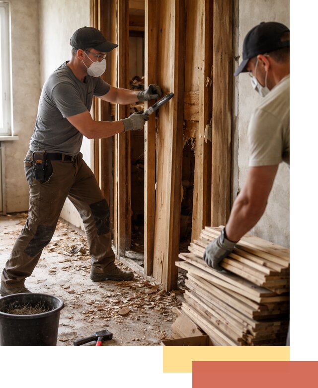 Демонтаж деревянных перегородок в чернушке быстро и аккуратно