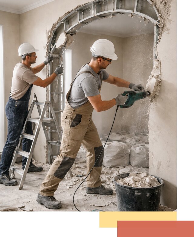 Демонтаж гипсокартонной арки в чернушке быстро и аккуратно