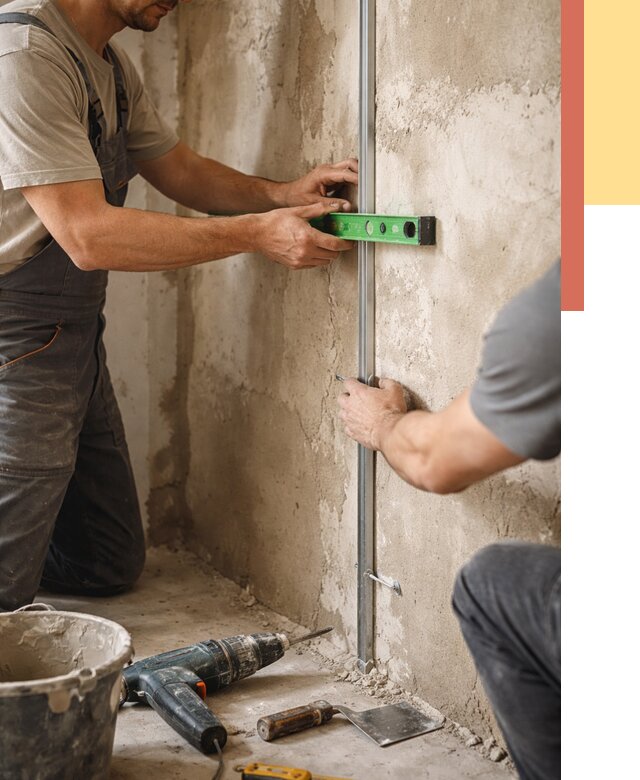 Установка штукатурных маяков в чернушке от 7109 руб. — быстро и недорого | ОТДЕЛОЧНИК-Чрш