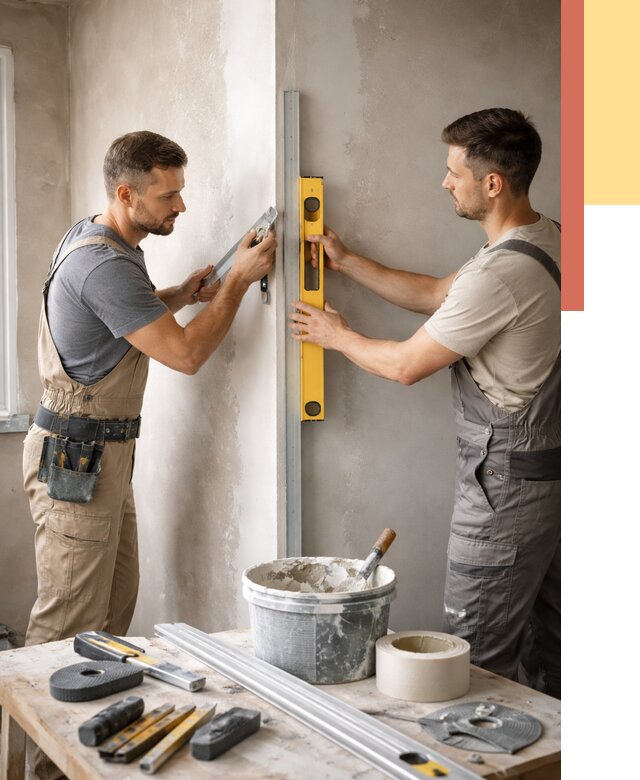 Выведение углов стен в чернушке от 1879 руб. быстро и недорого | ОТДЕЛОЧНИК-Чрш