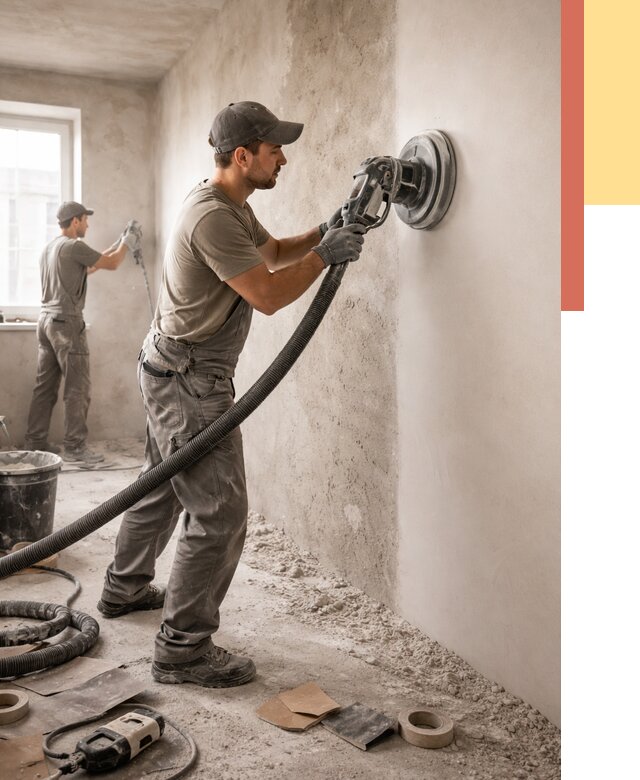 Шлифовка стен в чернушке от 1219 руб/м2 — быстро и недорого | ОТДЕЛОЧНИК-Чрш