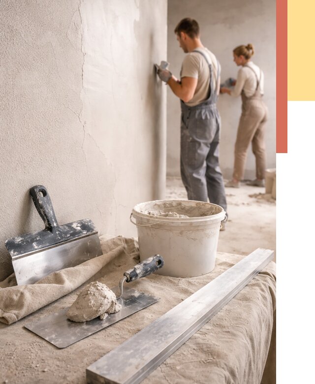 Штукатурка стен гипсовая в чернушке от 4570 руб/м2 — быстро и недорого | ОТДЕЛОЧНИК-Чрш