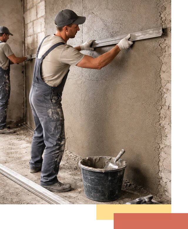 Штукатурка стен цементно-песчаная в чернушке профессионально