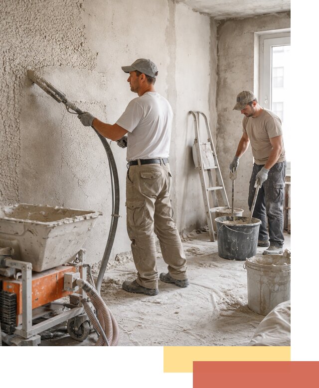 Машинная штукатурка стен в чернушке — быстро и качественно