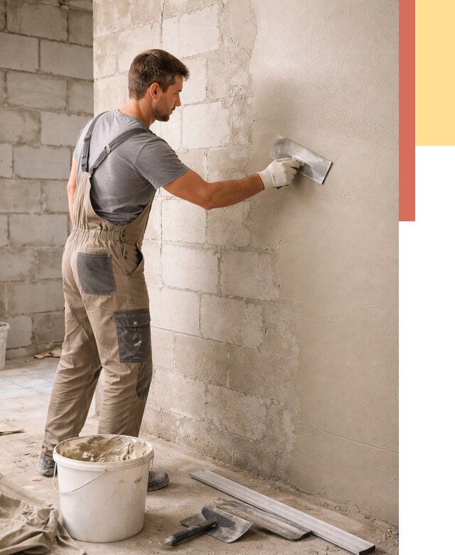 Штукатурка стен из газобетона в чернушке от 2133 руб./м2 — быстро и недорого | ОТДЕЛОЧНИК-Чрш