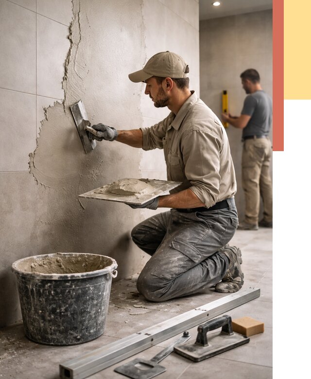 Штукатурка стен в ванной в чернушке от 4570 руб./м² — выравнивание под ключ | ОТДЕЛОЧНИК-Чрш