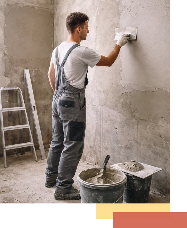 Штукатурка стен в ванной под ключ в чернушке