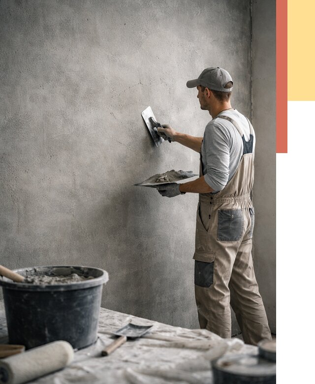 Декоративная штукатурка под бетон в чернушке от 2539 руб./м² — нанесение под ключ | ОТДЕЛОЧНИК-Чрш