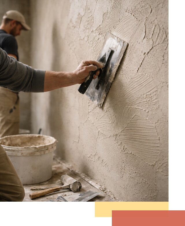 Фактурная штукатурка стен в чернушке — монтаж, отделка, реставрация