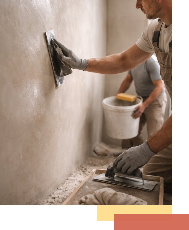 Нанесение марокканской штукатурки таделакт в чернушке