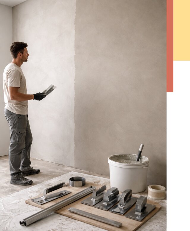 Нанесение микроцемента на стены в чернушке от 3250 руб./м2 под ключ | ОТДЕЛОЧНИК-Чрш