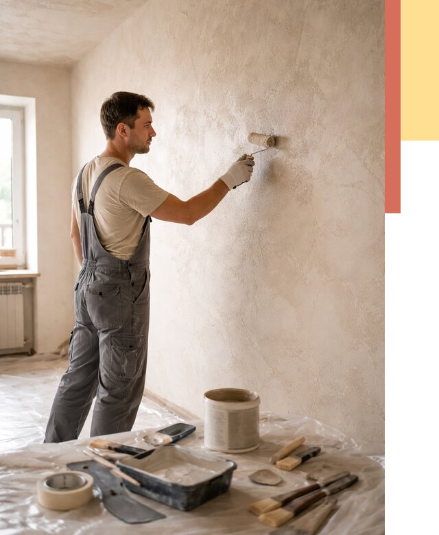 Нанесение лессирующей краски по декоративке в чернушке от 1777 руб. | ОТДЕЛОЧНИК-Чрш