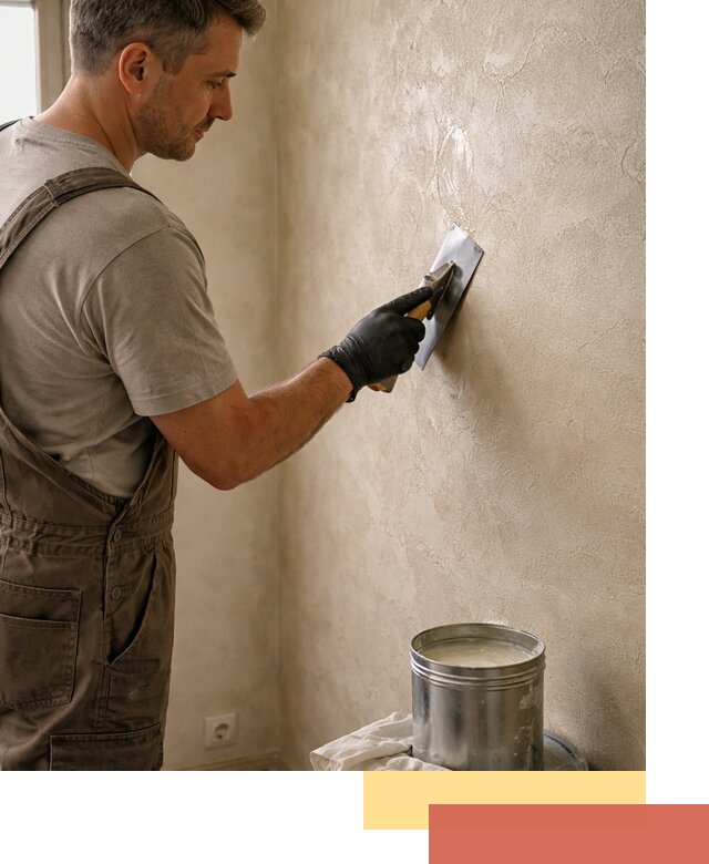 Нанесение воска на штукатурку в чернушке для защиты и блеска