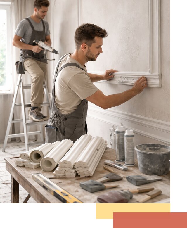 Монтаж лепнины на стены в чернушке профессионально и качественно