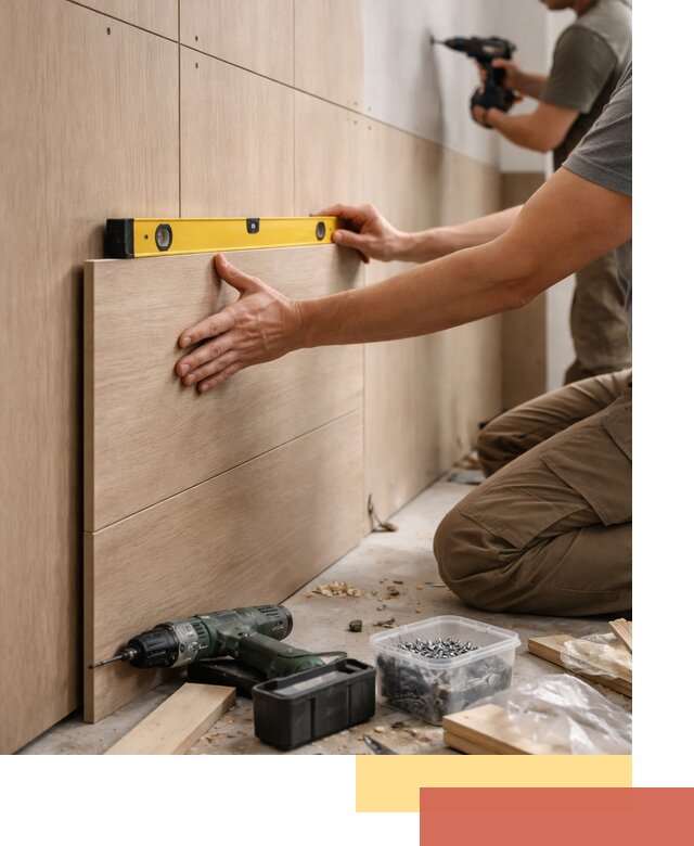 Профессиональный монтаж МДФ панелей на стены в чернушке