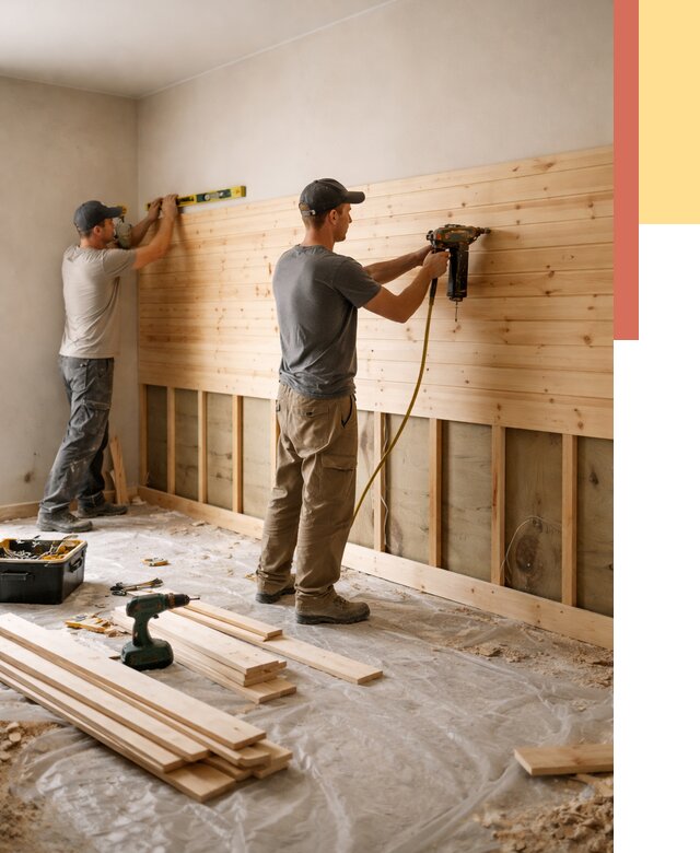 Монтаж деревянной вагонки на стены в чернушке от 7617 руб. | Услуги монтажа вагонки | ОТДЕЛОЧНИК-Чрш