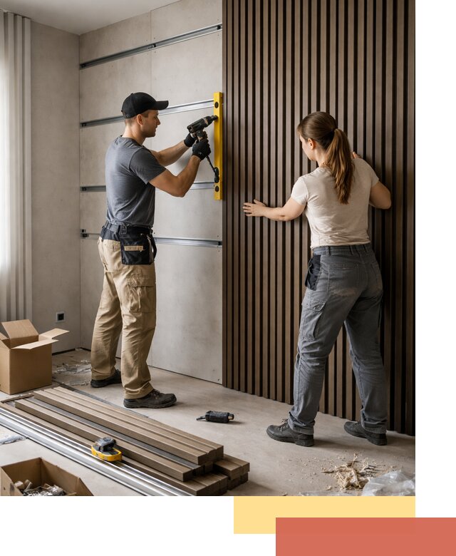 Монтаж реечных панелей на стены в чернушке