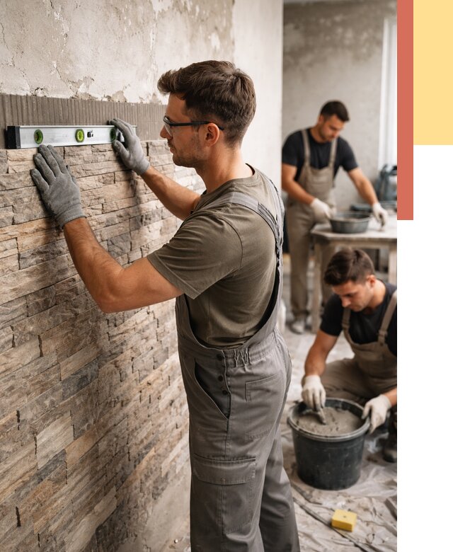 Монтаж искусственного камня в чернушке от 4570 руб. под ключ | ОТДЕЛОЧНИК-Чрш