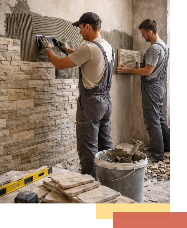 Монтаж искусственного камня в чернушке — облицовка стен и фасадов