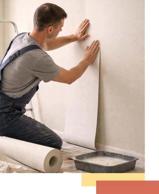 Поклейка флизелиновых обоев в чернушке качественно и быстро