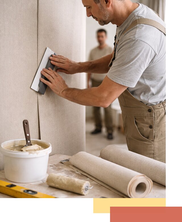 Поклейка текстильных обоев в чернушке профессионально и аккуратно