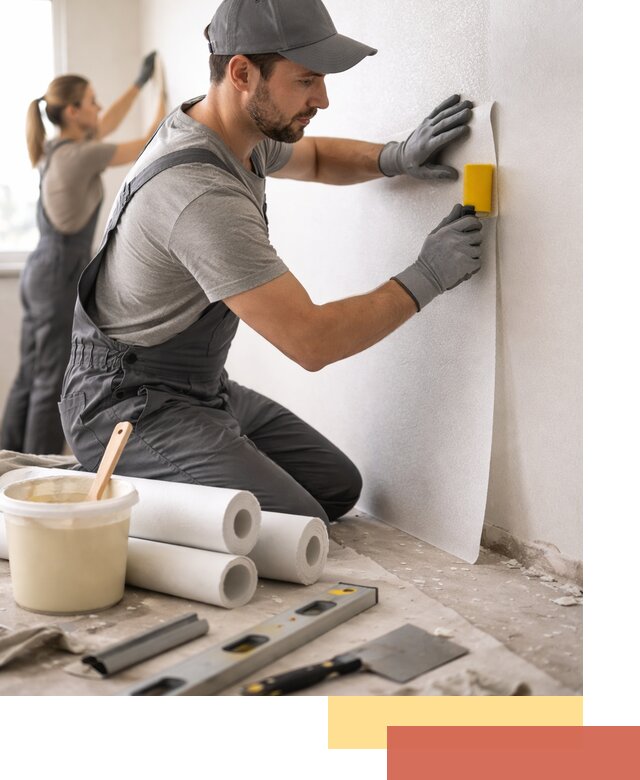 Поклейка стеклообоев профессионально в чернушке