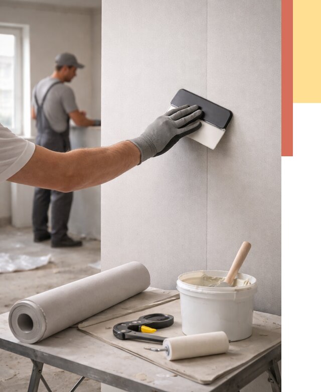 Поклейка обоев под покраску в чернушке от 3555 руб. за м2 | ОТДЕЛОЧНИК-Чрш