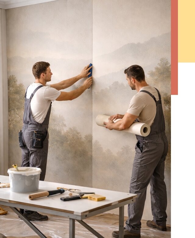 Поклейка фотообоев в чернушке от 8633 руб/м² — быстро и недорого | ОТДЕЛОЧНИК-Чрш