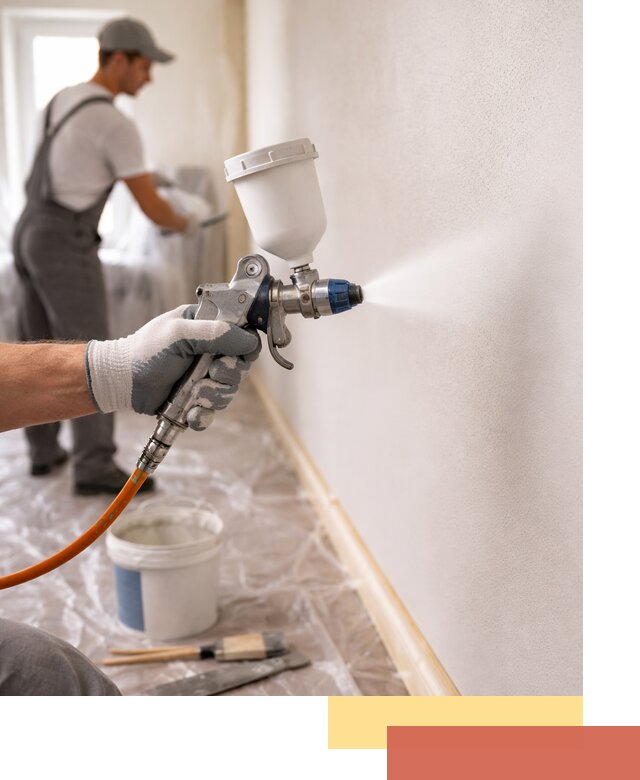 Покраска стен краскопультом в чернушке быстро и качественно