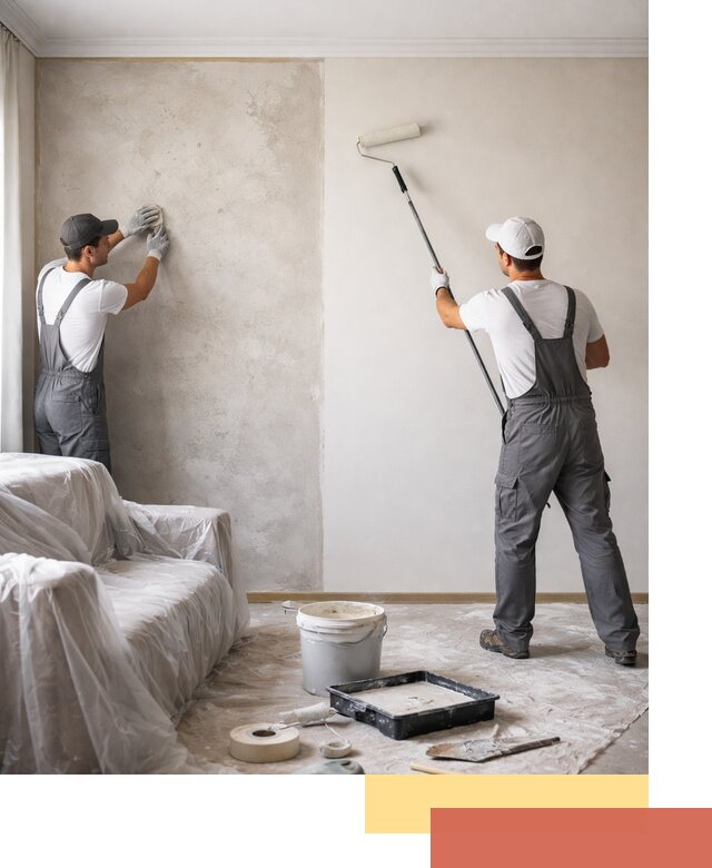 Покраска стен антивандальной краской в чернушке