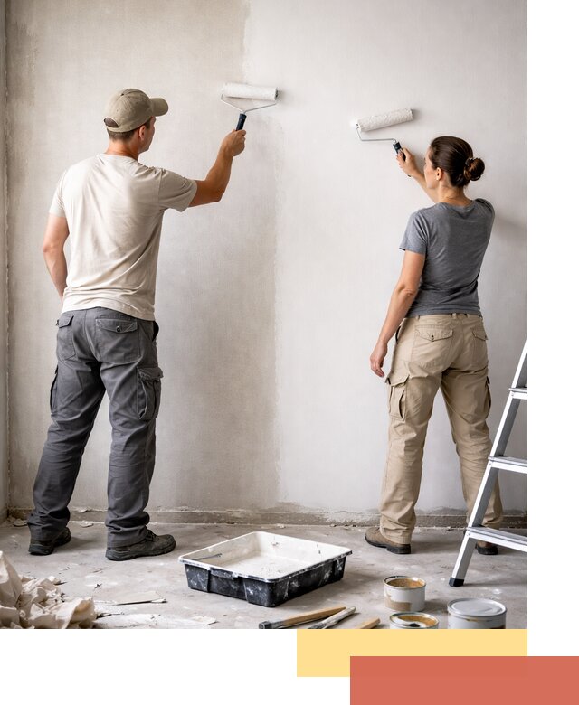 Окраска стен по стеклохолсту в чернушке качественно и долговечно