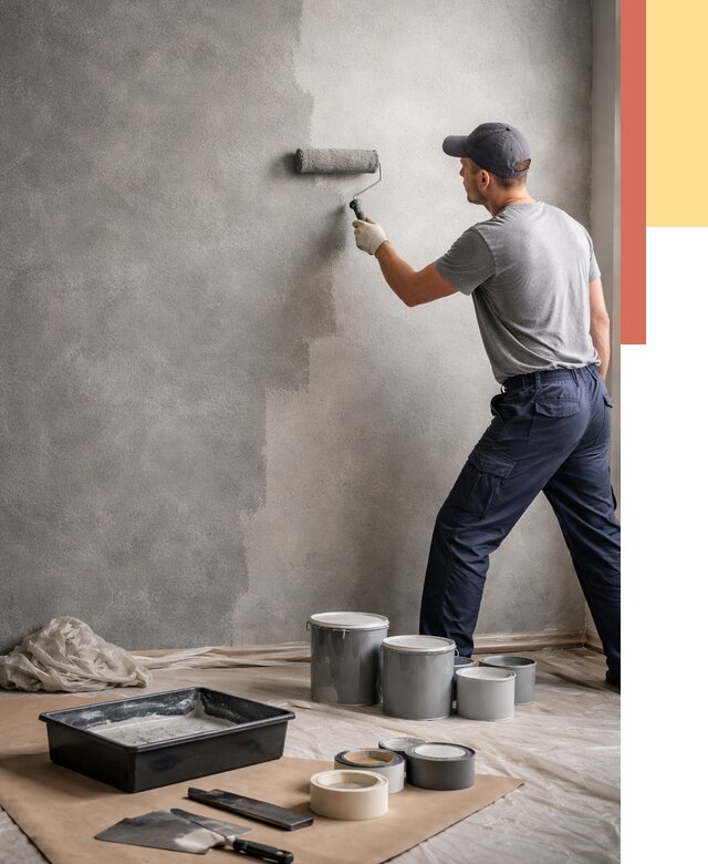 Покраска стен под бетон в чернушке от 660 руб. за м2 — быстро и недорого | ОТДЕЛОЧНИК-Чрш