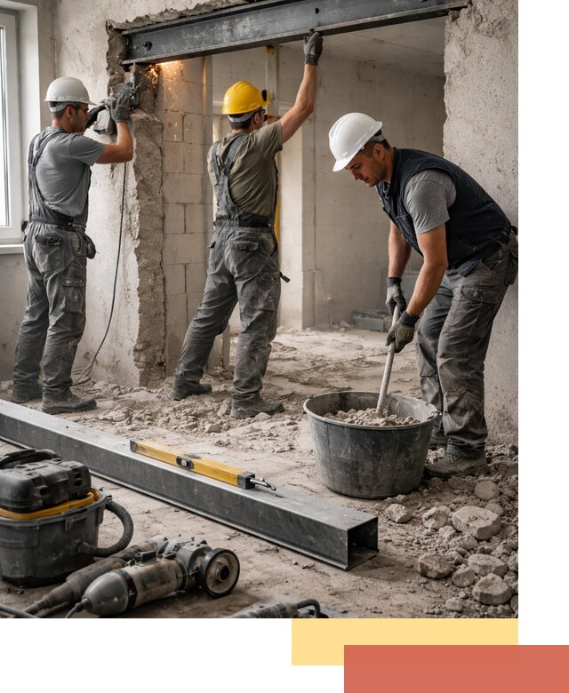 Создание проемов в стенах и несущих конструкциях в чернушке