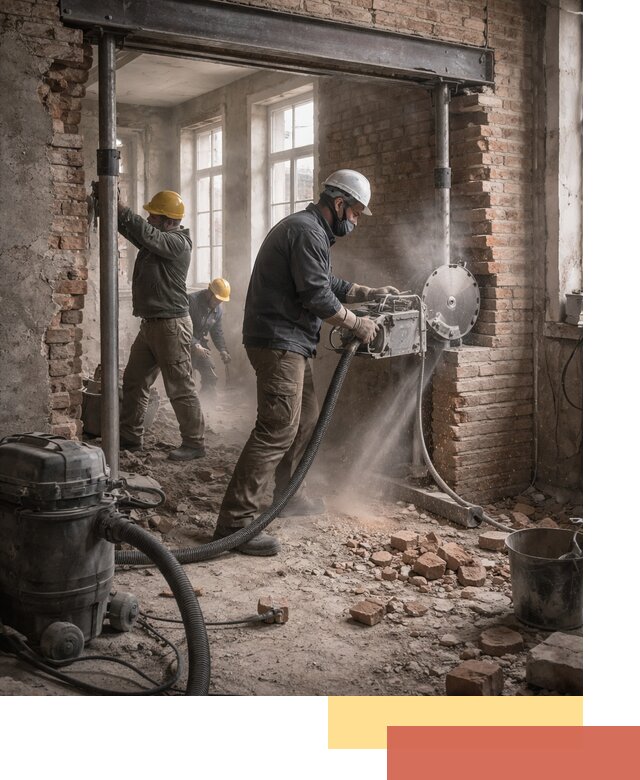 Прорезка проема в стене под дверной или оконный проем в чернушке