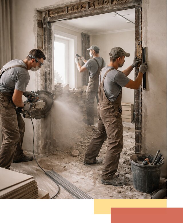 Расширение дверного проема под установку новой двери в чернушке