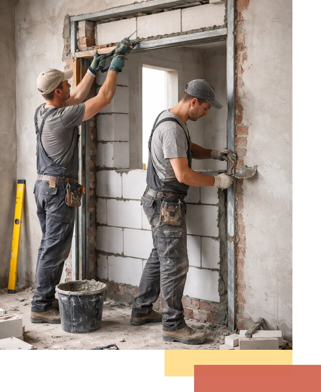 Закладка дверного проема под ключ в чернушке: демонтаж, монтаж, отделка