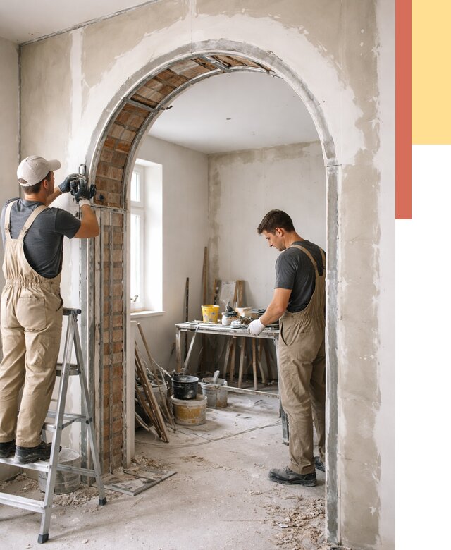 Устройство арочного проема в чернушке от 9648 руб. под ключ — быстро и недорого | ОТДЕЛОЧНИК-Чрш