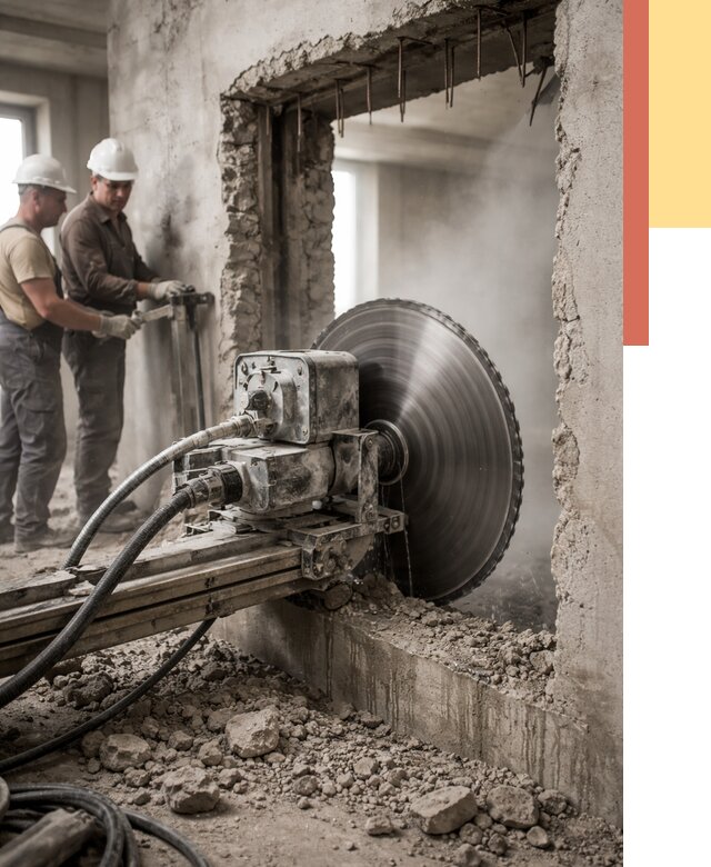 Алмазная резка проемов в чернушке от 4570 руб. быстро и недорого | ОТДЕЛОЧНИК-Чрш