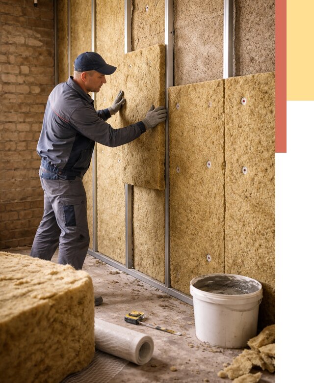 Утепление стен минватой в чернушке от 1371 руб./м2 — недорого и быстро | ОТДЕЛОЧНИК-Чрш