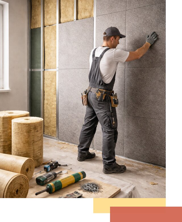 Профессиональная шумоизоляция стен в чернушке для квартиры и офиса