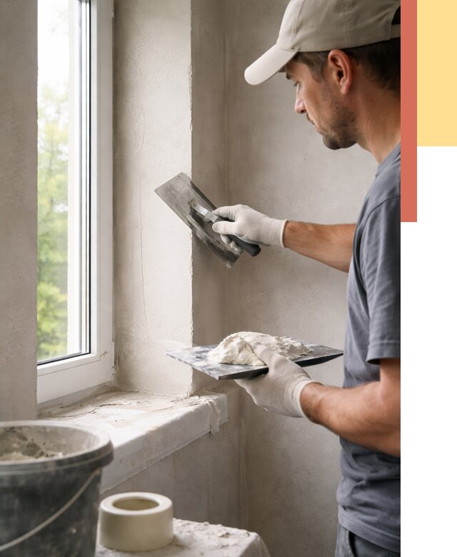 Штукатурка откосов в чернушке от 4570 руб/м² — услуги и выравнивание под ключ | ОТДЕЛОЧНИК-Чрш