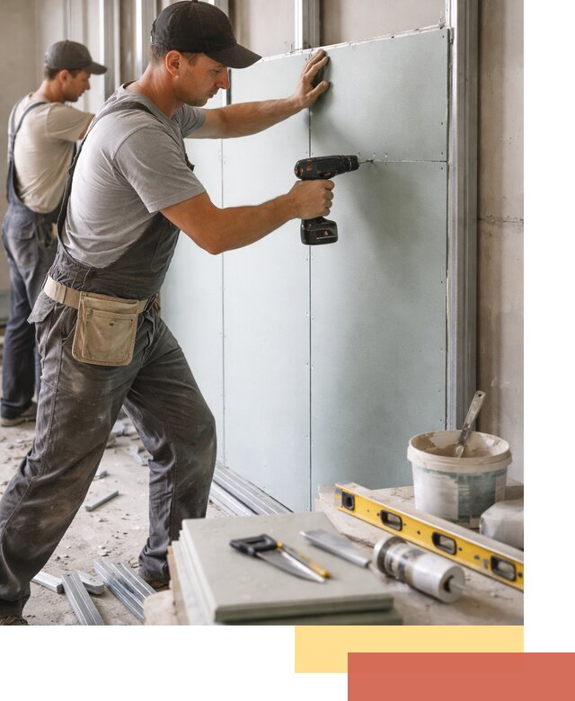 Кладка влагостойких перегородок ПГП в чернушке