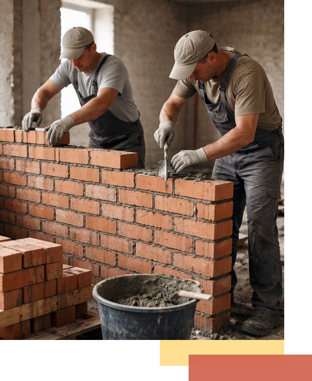 Кладка кирпичных перегородок под ключ в чернушке