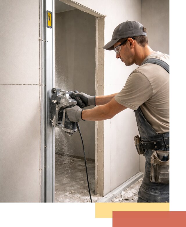 Устройство дверного проема в перегородке в чернушке