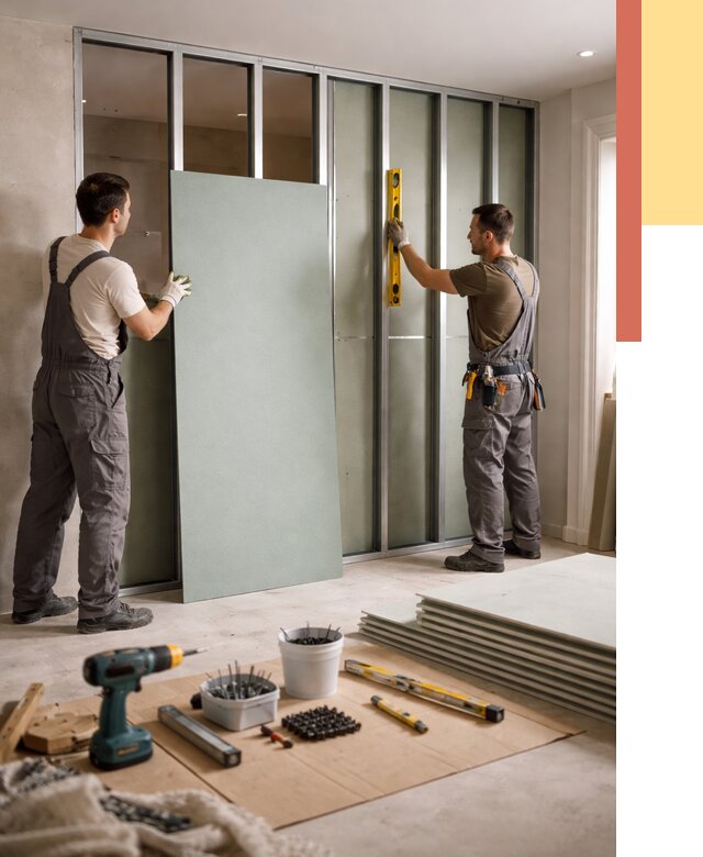 Перегородка из влагостойкого гипсокартона в чернушке от 4875 руб. — монтаж под ключ | ОТДЕЛОЧНИК-Чрш